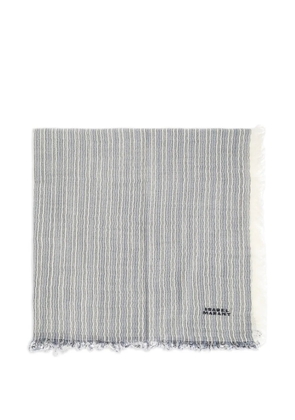 ISABEL MARANT Zenila striped fringed scarf - White