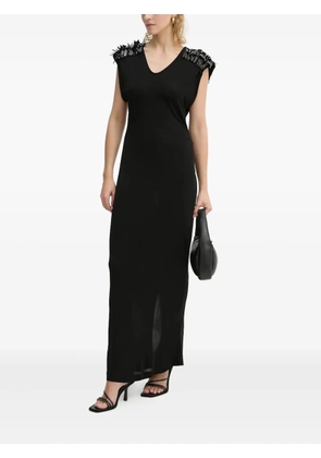 Bruuns Bazaar sequin-embellished V-neck maxi dress - Black