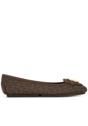 Michael Michael Kors grained ballerina flats - Brown