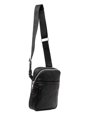 LIU JO zip logo messenger bag - Black