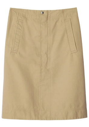 Burberry poplin midi skirt - Neutrals
