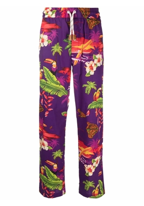 Palm Angels x Moncler all-over floral-print track pants - Purple