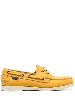 Sebago polka-dot leather boat shoes - Yellow