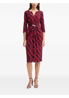 Joseph Ribkoff printed knotted midi dress - Red