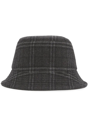 Burberry check-print bucket hat - Grey