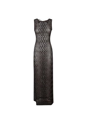 Missoni zigzag-pattern maxi dress - Brown
