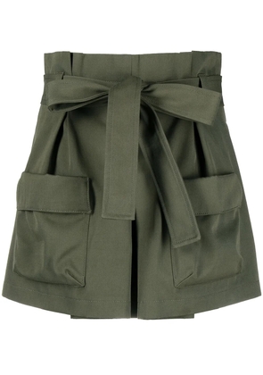 RED Valentino belted cargo shorts - Green