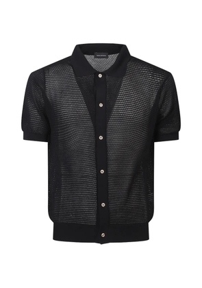 Tagliatore buttoned mesh shirt - Black