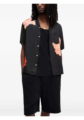 AllSaints Roze floral-print short-sleeve shirt - Black