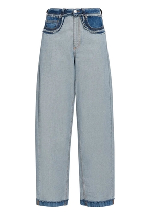 Marni panelled mid-rise wide-leg jeans - Blue