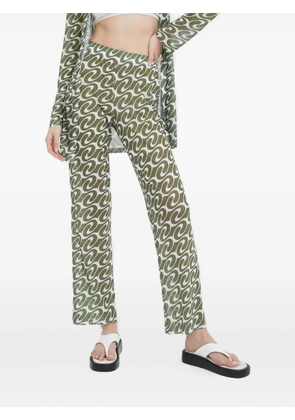Résumé geometric-pattern trousers - Green