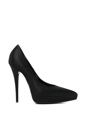 Saint Laurent pointed toe leather pumps - Black