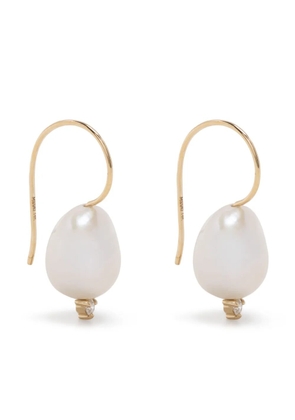 Mizuki 14kt yellow gold Sea of Beauty pearl and diamond earrings