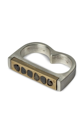 Parts of Four Plate Double ring - Silver