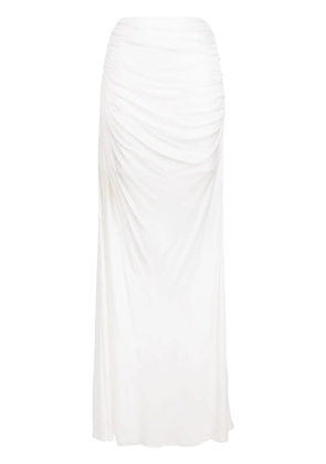 ANDREĀDAMO draped maxi skirt - White