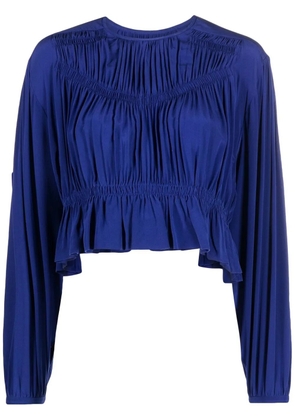 ISABEL MARANT pleated silk top - Blue
