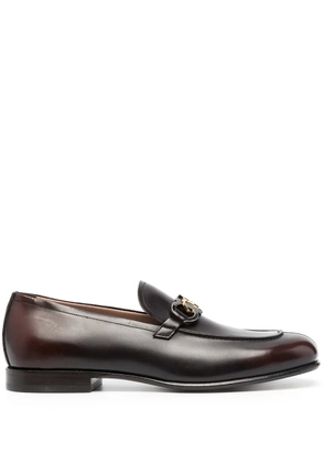 Ferragamo Gancini square-toe loafers - Black