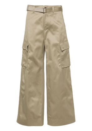 sacai belted cargo trousers - Brown