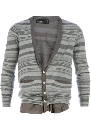 Kolor striped cardigan - Grey