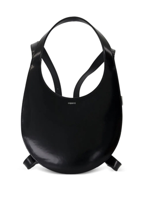 Coperni Swipe oval-shaped calfskin backpack - Black