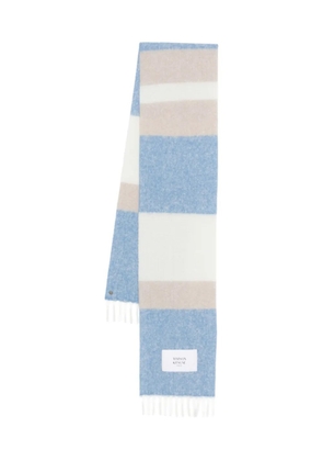 Maison Kitsuné striped scarf - Blue