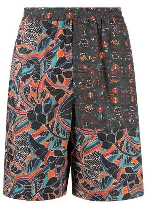 MARANT graphic-print deck shorts - Grey