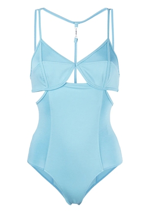 REMAIN cut-out detailed bodysuit - Blue