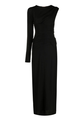 Nº21 single-sleeve design gown - Black