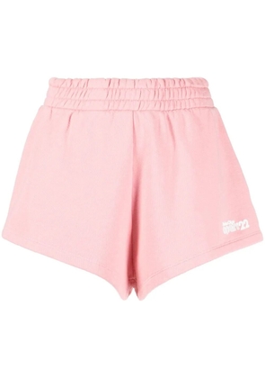 Reina Olga logo-print cotton shorts - Pink