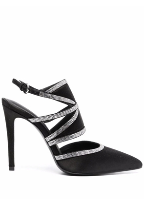 Ferragamo Delianne crystal-embellished slingback 105mm pumps - Black