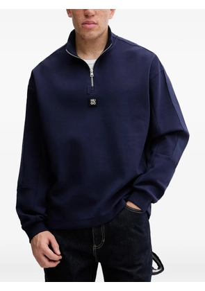 HUGO Danovotop zip-fastening sweater - Blue