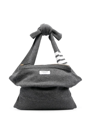 Thom Browne zip-up messenger bag - Grey