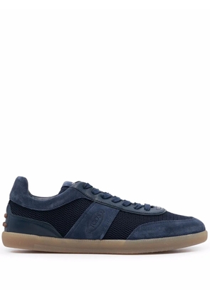 Tod's Tab logo-embossed mesh-panel sneakers - Blue
