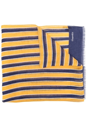 Church's striped linen scarf - Blue