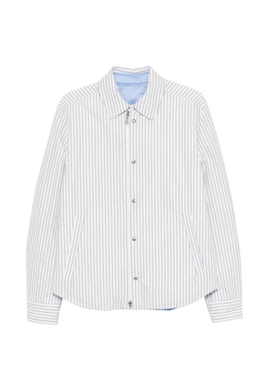 Moncler reversible striped padded shirt jacket - White