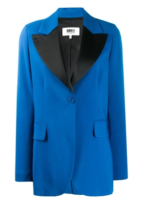 MM6 Maison Margiela contrast lapel blazer - Blue