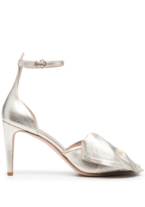 RED(V) 85mm bow-embellished sandals - Gold