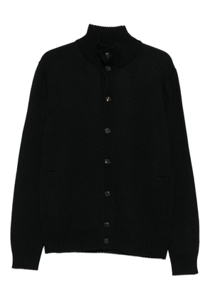 Zanone high-neck button-fastening cardigan - Black