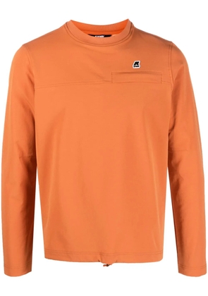 K-Way R&D logo-patch crew-neck sweatshirt - Orange