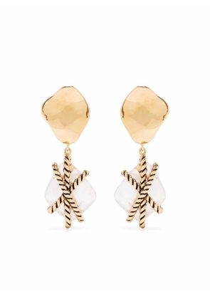 Aurelie Bidermann Mycene rock crystal earrings - Gold