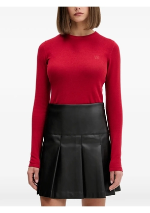 HUGO logo-detail long-sleeveT-shirt - Red