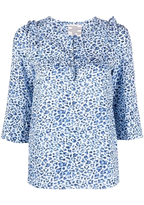 Baum Und Pferdgarten Maple leopard-print organic cotton blouse - Blue