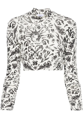 Off-White tattoo-print cropped trop