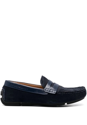 Emporio Armani logo-embossed loafers - Blue