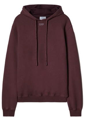 Off-White Arrows-embroidered cotton hoodie