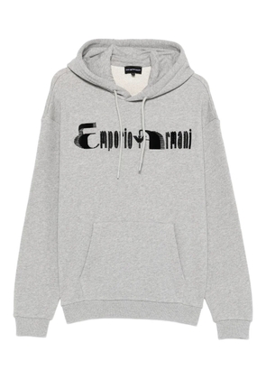 Emporio Armani logo-embellishment hoodie - Grey
