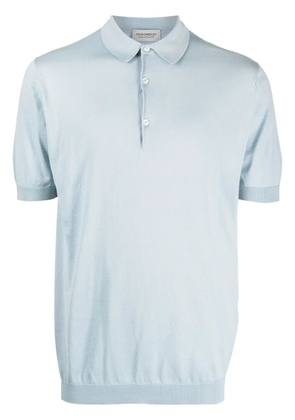 John Smedley classic cotton polo shirt - Blue