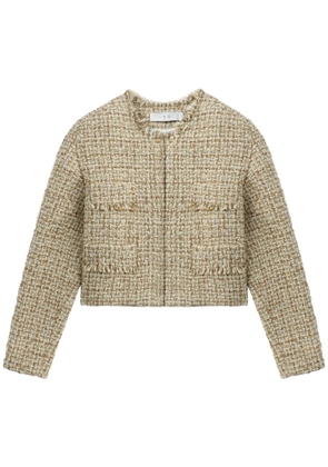 IRO tweed cropped jacket - Gold