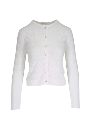 Vince pointelle-knit cardigan - White
