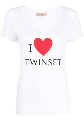 TWINSET logo-detail cotton T-shirt - White
